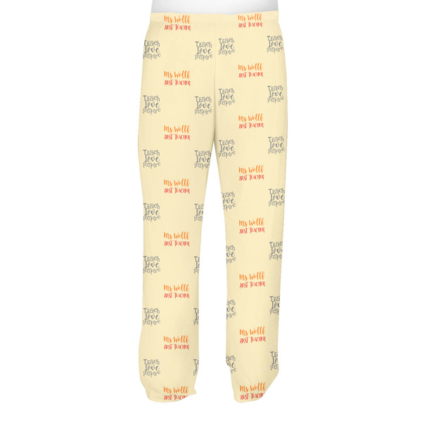 Teacher Quotes and Sayings Men's Pjs Back - on model