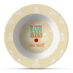 Teacher Gift Plastic Bowl - Microwave Safe - Composite Polymer (Personalized)