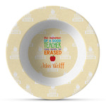 Teacher Gift Plastic Bowl - Microwave Safe - Composite Polymer (Personalized)