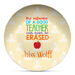 Teacher Gift Microwave Safe Plastic Plate - Composite Polymer (Personalized)