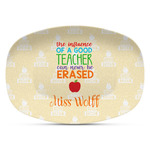 Teacher Gift Plastic Platter - Microwave & Oven Safe Composite Polymer (Personalized)