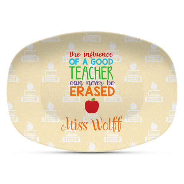 Custom Teacher Gift Plastic Platter - Microwave & Oven Safe Composite Polymer (Personalized)