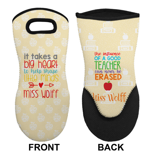 Teacher Quotes and Sayings Neoprene Oven Mitt (Front & Back)