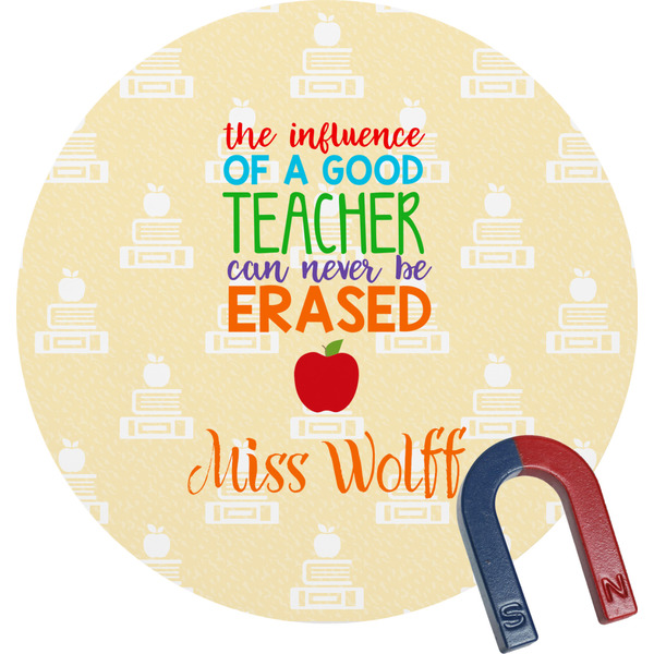 Custom Teacher Gift Round Fridge Magnet (Personalized)