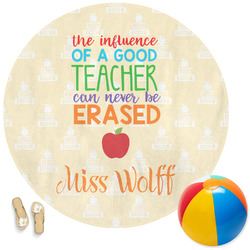 Teacher Quote Round Beach Towel (Personalized)