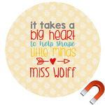 Teacher Gift Round Car Magnet - 10" (Personalized)