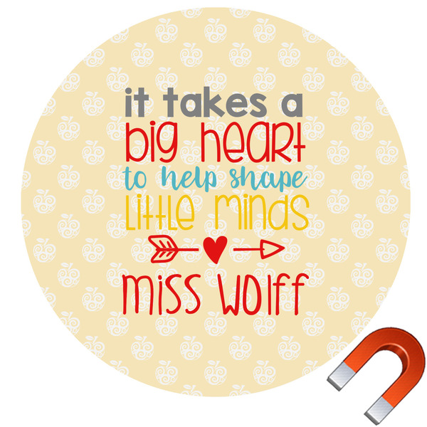 Custom Teacher Gift Round Car Magnet - 10" (Personalized)