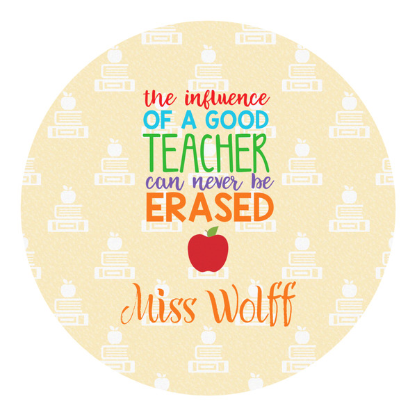 Custom Teacher Gift Round Decal - XLarge (Personalized)
