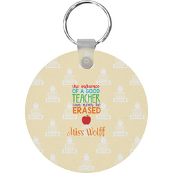 Teacher Gift Round Plastic Keychain (Personalized)