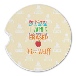 Teacher Gift Sandstone Car Coaster - Single (Personalized)