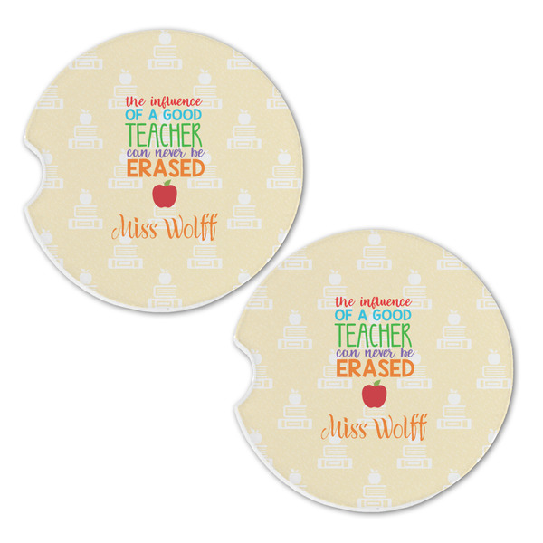 Teacher Quotes and Sayings Sandstone Car Coasters - Set of 2