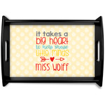 Teacher Gift Black Wooden Tray - Small (Personalized)