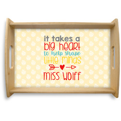 Teacher Gift Natural Wooden Tray - Small (Personalized)