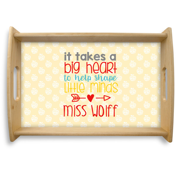 Custom Teacher Gift Natural Wooden Tray - Small (Personalized)