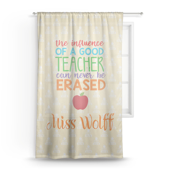 Custom Teacher Gift Sheer Curtain - 50" x 84" (Personalized)