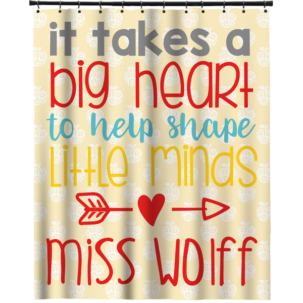 Custom Teacher Gift Extra Long Shower Curtain - 70" x 83" (Personalized)