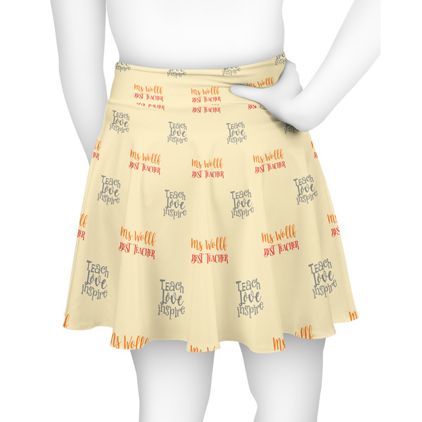 Teacher Quotes and Sayings Skater Skirt - Back