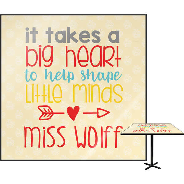 Custom Teacher Gift Square Table Top - 24" (Personalized)