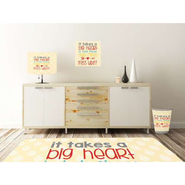 Teacher Quotes and Sayings Square Wall Decal Wooden Desk