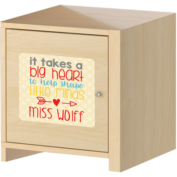 Teacher Quotes and Sayings Square Wall Decal on Wooden Cabinet