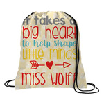Teacher Quote Drawstring Backpack (Personalized)