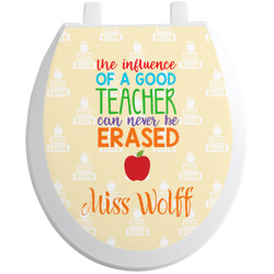 Teacher Gift Toilet Seat Decal - Round (Personalized)