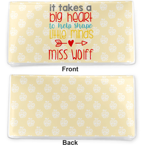 Teacher Quotes and Sayings Vinyl Check Book Cover - Front and Back