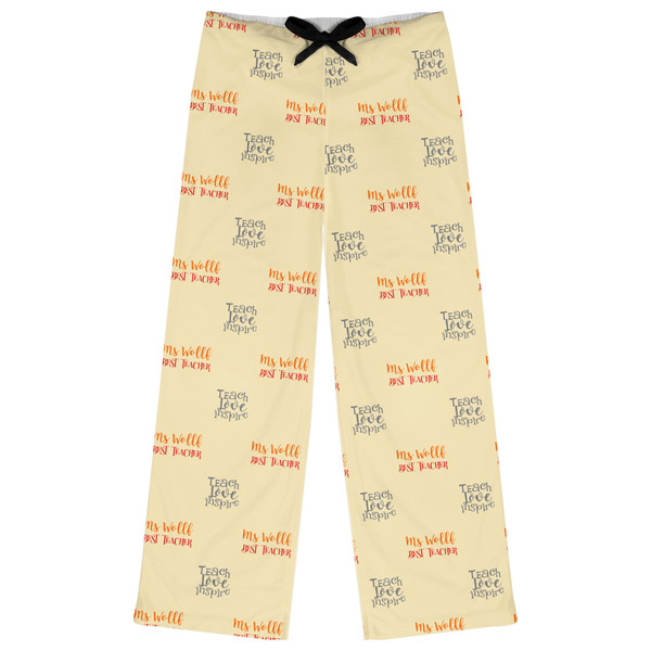 Custom Teacher Gift Womens Pajama Pants - L (Personalized)