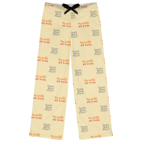 Custom Teacher Gift Womens Pajama Pants - M (Personalized)