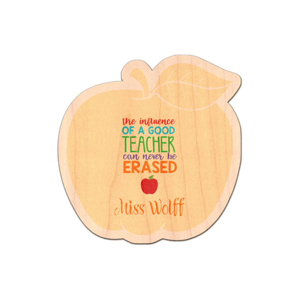Custom Teacher Gift Natural Wooden Sticker (Personalized)