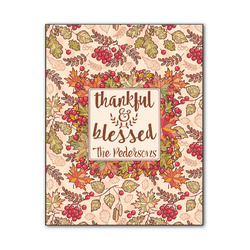 Thankful & Blessed Wood Print - 11x14 (Personalized)