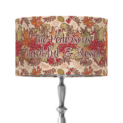 Thankful & Blessed 12" Drum Lamp Shade - Fabric (Personalized)