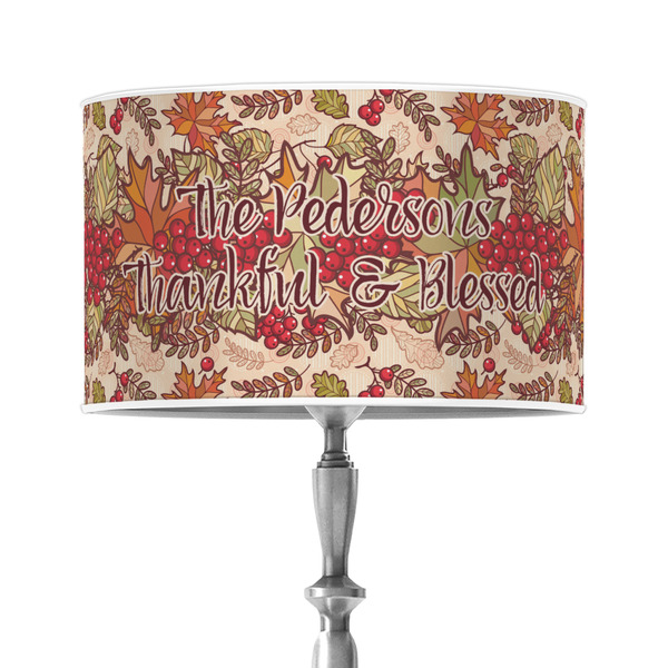 Custom Thankful & Blessed 12" Drum Lamp Shade - Poly-film (Personalized)