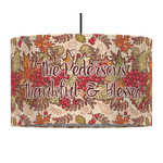 Thankful & Blessed 12" Drum Pendant Lamp - Fabric (Personalized)
