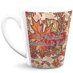 Thankful & Blessed 12 Oz Latte Mug (Personalized)