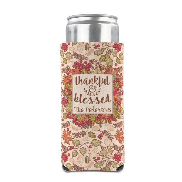 Thankful & Blessed 12oz Tall Can Sleeve - FRONT (on can)