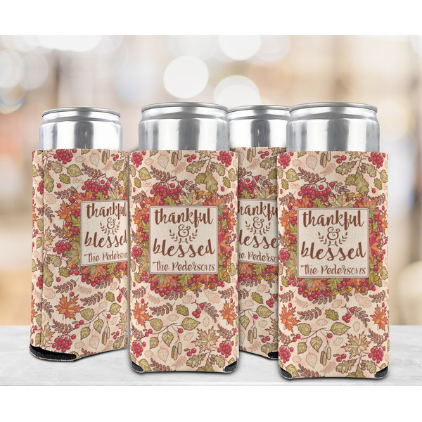 Thankful & Blessed 12oz Tall Can Sleeve - Set of 4 - LIFESTYLE