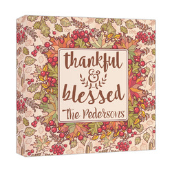 Thankful & Blessed Canvas Print - 12x12 (Personalized)