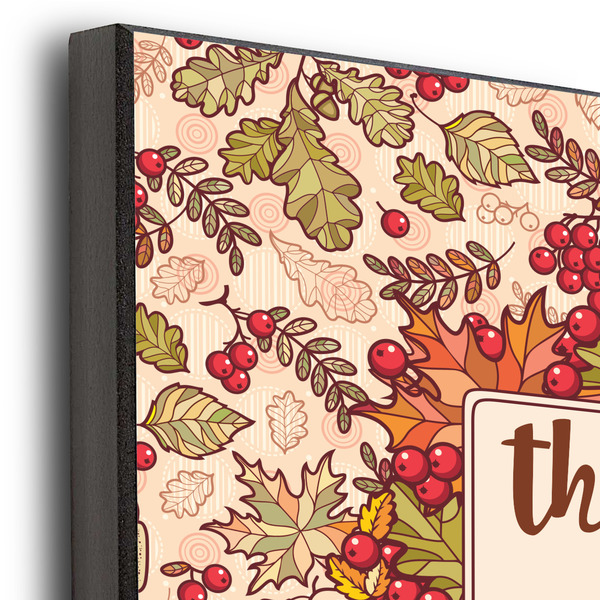 Thankful & Blessed 12x12 Wood Print - Closeup