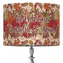 Thankful & Blessed 16" Drum Lamp Shade - Fabric (Personalized)