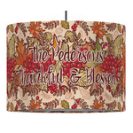 Thankful & Blessed 16" Drum Pendant Lamp - Fabric (Personalized)