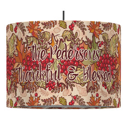 Thankful & Blessed Drum Pendant Lamp (Personalized)