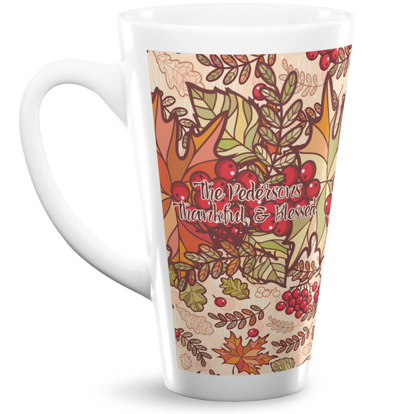 Custom Thankful & Blessed 16 Oz Latte Mug (Personalized)