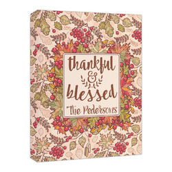 Thankful & Blessed Canvas Print - 16x20 (Personalized)
