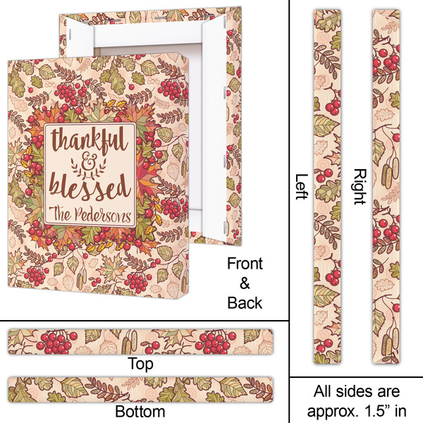 Thankful & Blessed 16x20 - Canvas Print - Approval