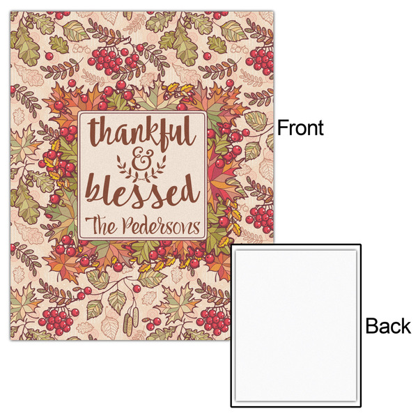 Thankful & Blessed 16x20 - Matte Poster - Front & Back