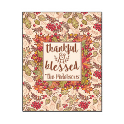 Thankful & Blessed Wood Print - 16x20 (Personalized)