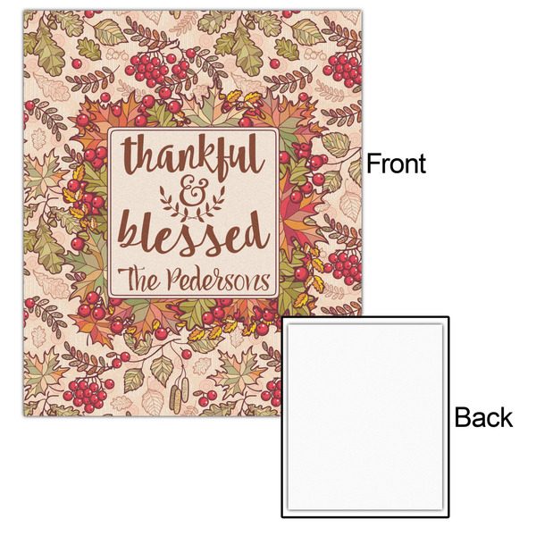 Thankful & Blessed 20x24 - Matte Poster - Front & Back