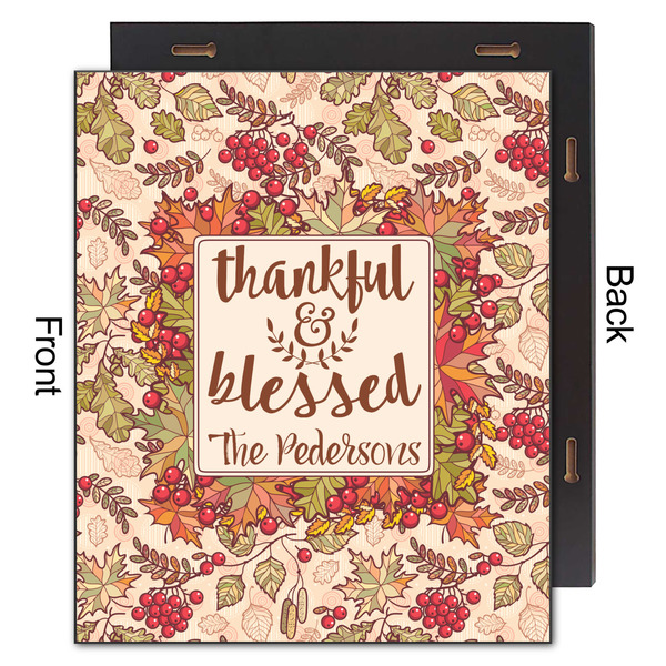 Thankful & Blessed 20x24 Wood Print - Front & Back View