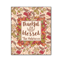 Thankful & Blessed Wood Print - 20x24 (Personalized)